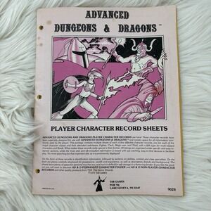 AD&D Advanced Dungeons & Dragons Player Record Sheets 9028